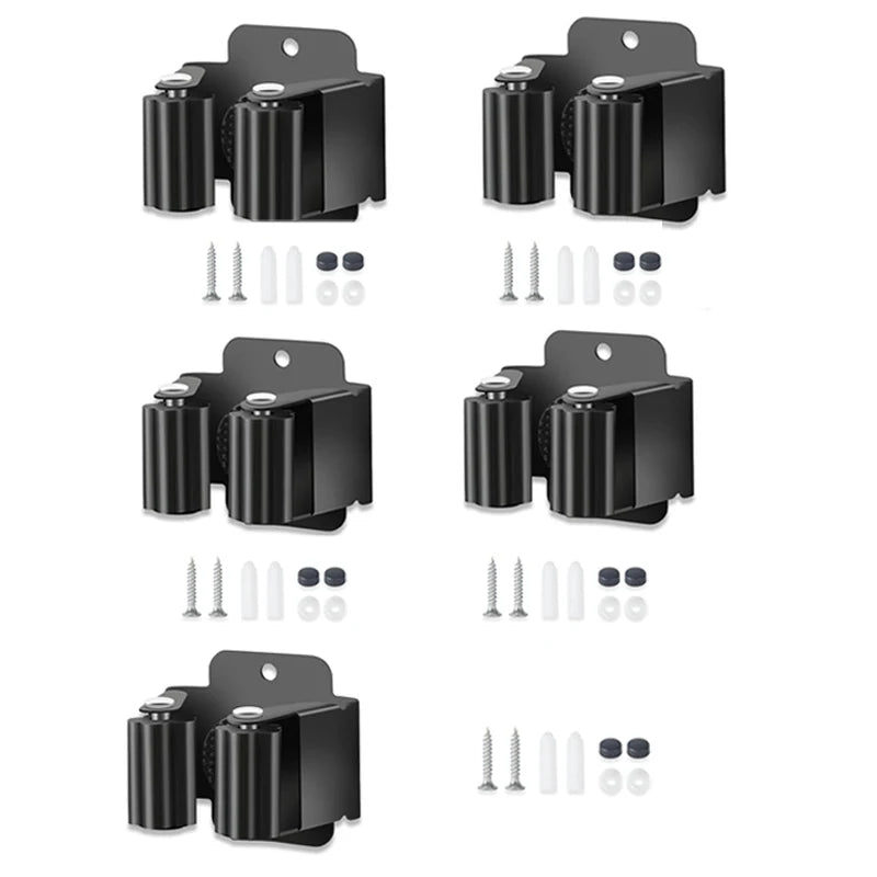 Wall-Mounted Broom and Mop Holders