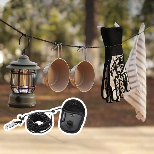 3 M Camping Stretch Clothesline With 12 Clips