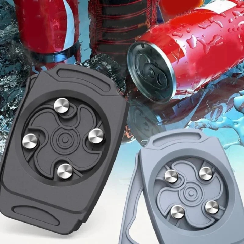 Can top opener with beverage cans