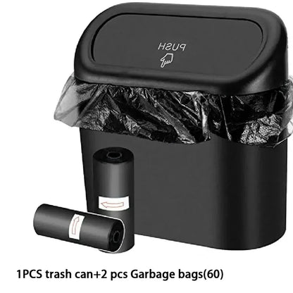 Mini 3Pcs Car Trash Can With Lid Contains