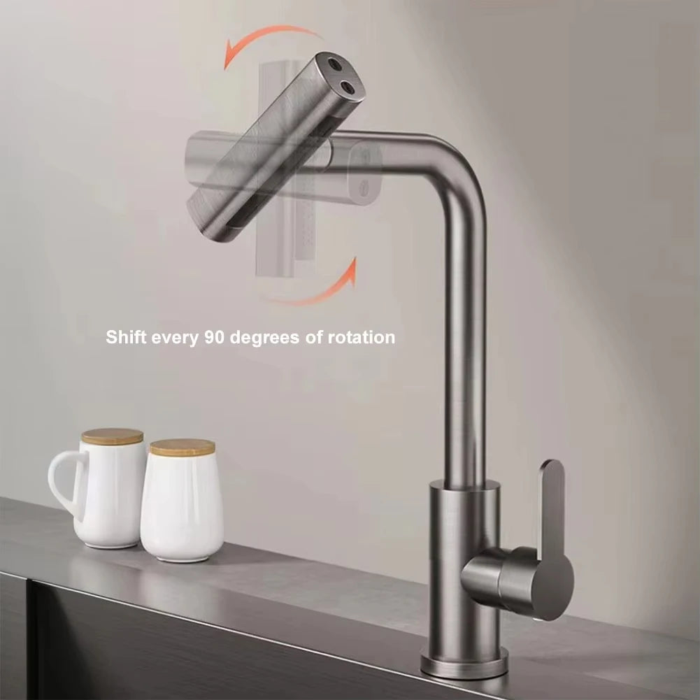 4-Spray Modes Kitchen Stainless Steel Faucet