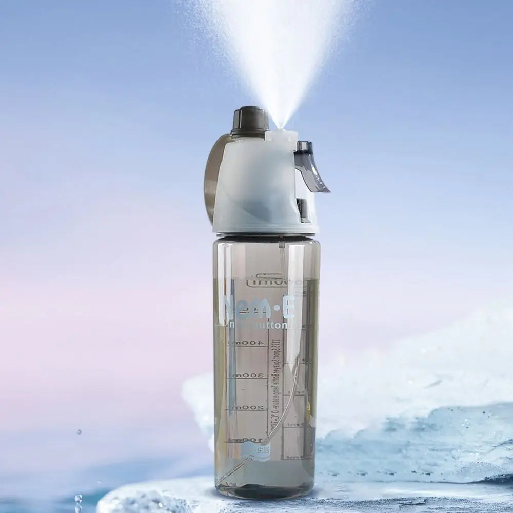 Creative Spray Water Bottle With Straw