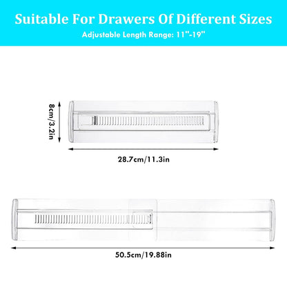 Clear Adjustable Drawer Dividers