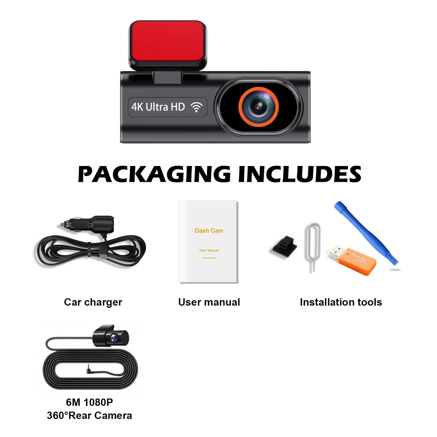 Mini Ultra HD 4K Car Front Dash Cam