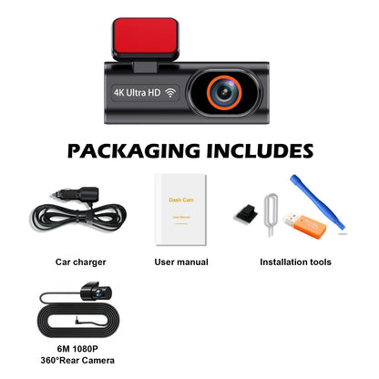 Mini Ultra HD 4K Car Front Dash Cam