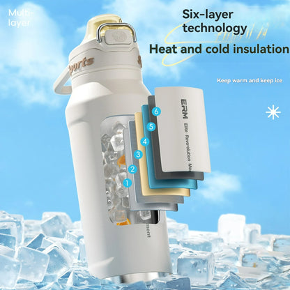 Stainless Steel Iced And Heat Insulated Thermos Bottle