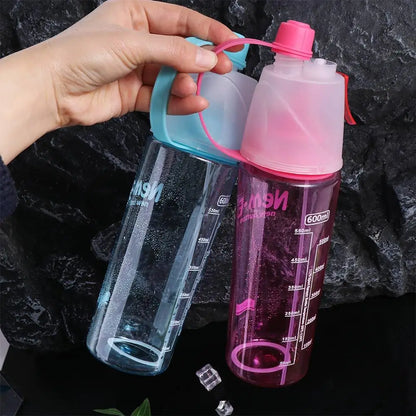 Creative Spray Water Bottle With Straw