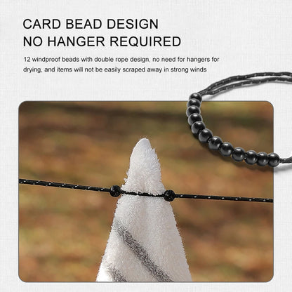 3 M Camping Stretch Clothesline With 12 Clips