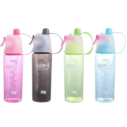 Creative Spray Water Bottle With Straw