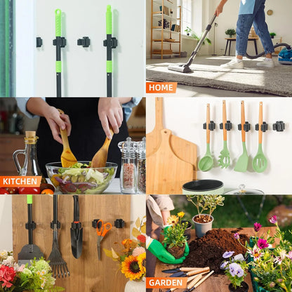 Wall-Mounted Broom and Mop Holders