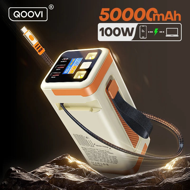 100W Fast Charging Portable 50000mAh Power Bank