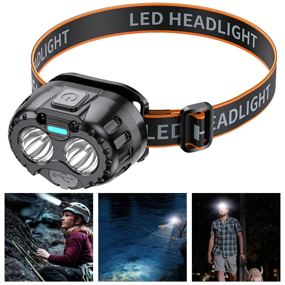 IPX4 Waterproof Emergency Head Flashlight