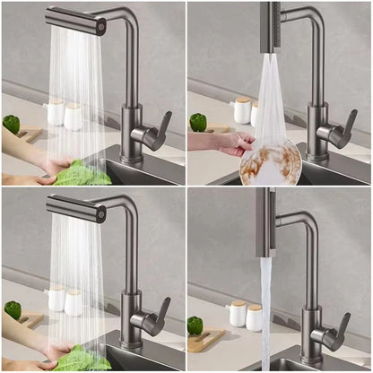 4-Spray Modes Kitchen Stainless Steel Faucet