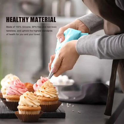 Reusable Piping Bag and Nozzle Set