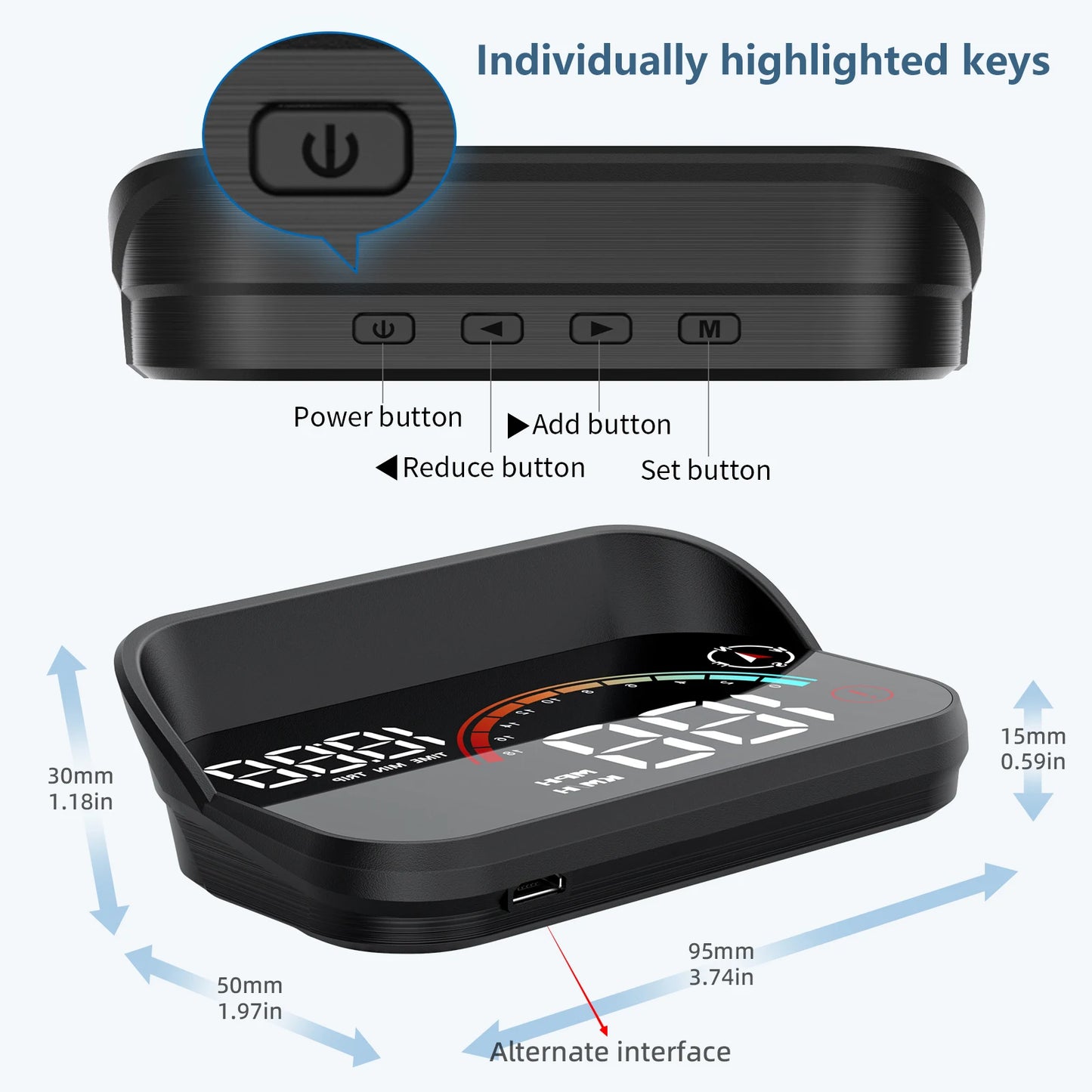 Car Digital GPS Speedometer HD Head Up Display