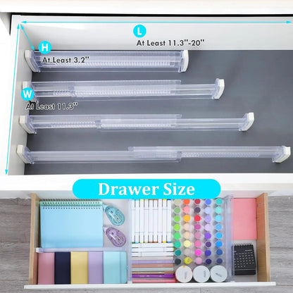 Clear Adjustable Drawer Dividers