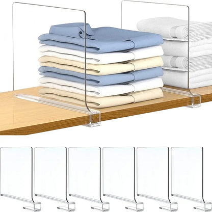 Clear Closet Shelf Dividers