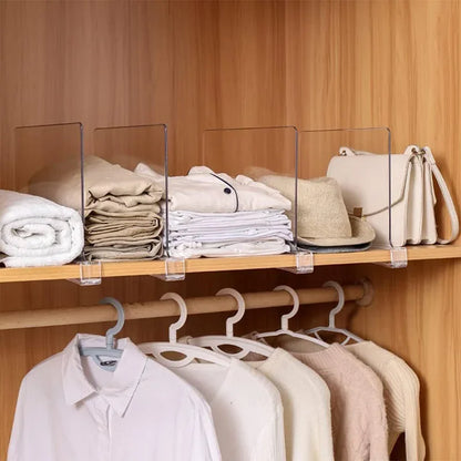 Clear Closet Shelf Dividers