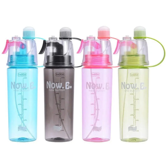 Creative Spray Water Bottle With Straw