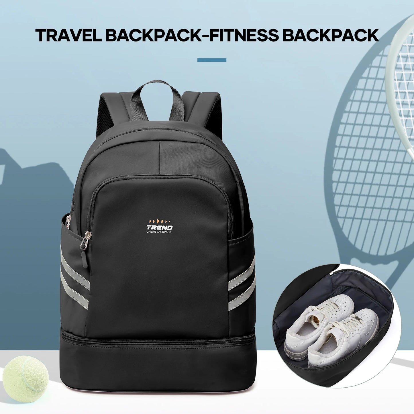 Lightweight Water Resistant Nylon Sport Backpack
