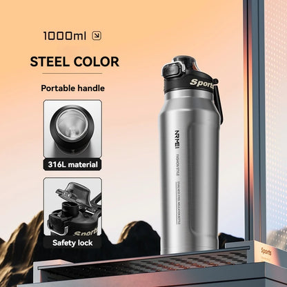 Stainless Steel Iced And Heat Insulated Thermos Bottle