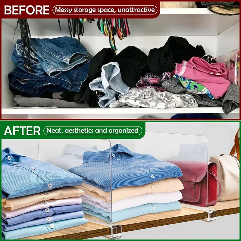 Clear Closet Shelf Dividers