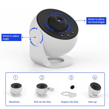 360° Rotate  Night Light Galaxy Projector