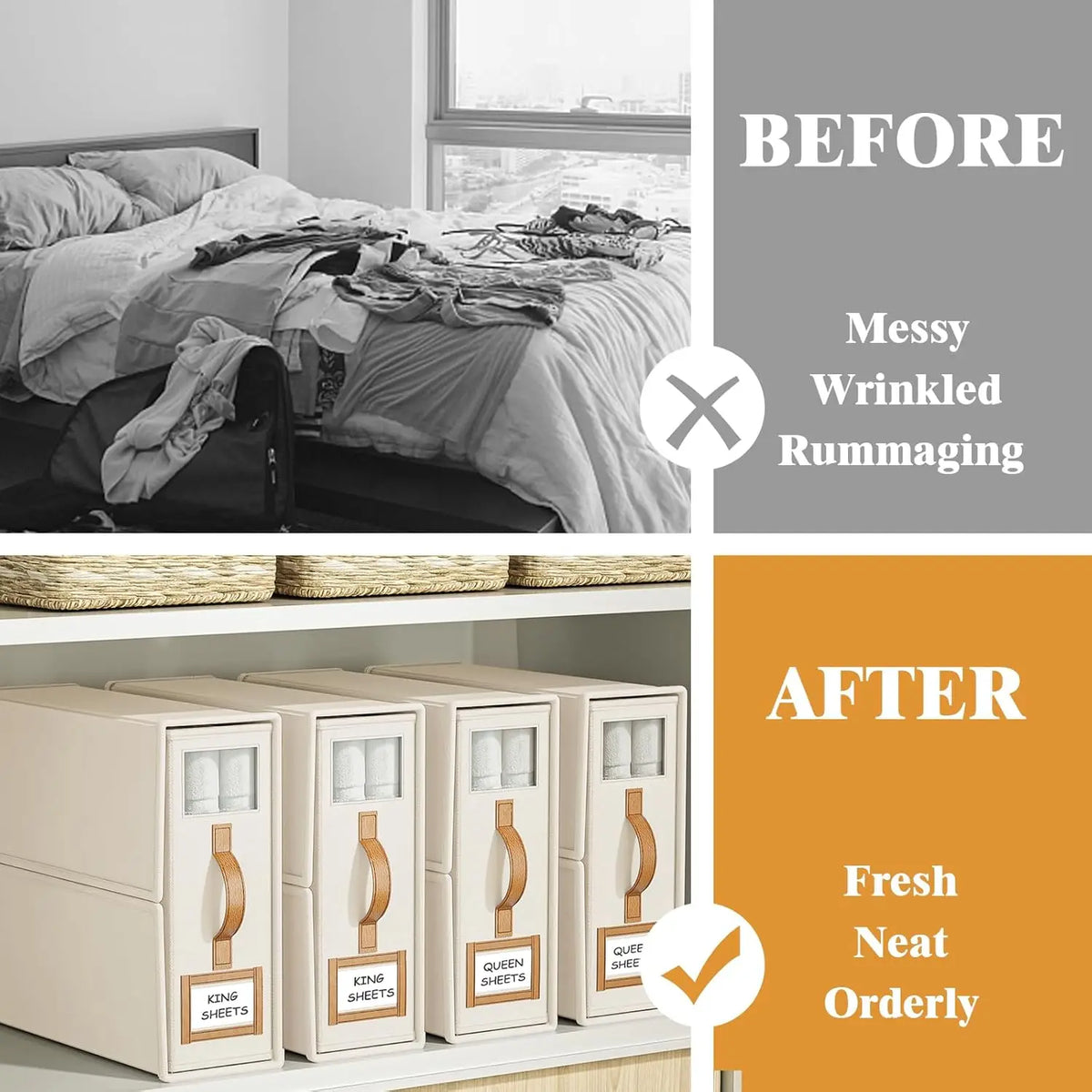 Foldable Bed Linen Organizer
