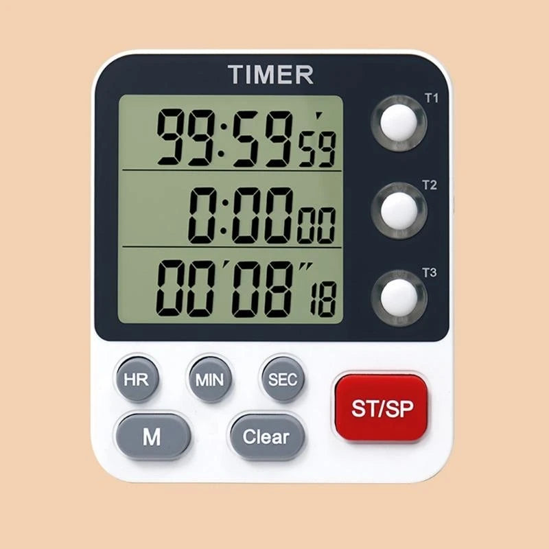 Three-Channel Digital Kitchen Timer