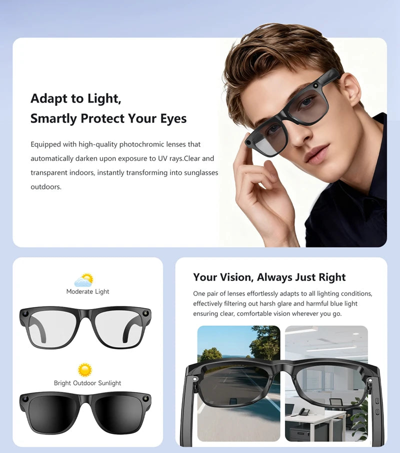 Smart 4K 500W Camera Sunglasses