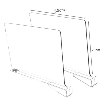 Clear Closet Shelf Dividers