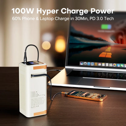 100W Fast Charging Portable 50000mAh Power Bank