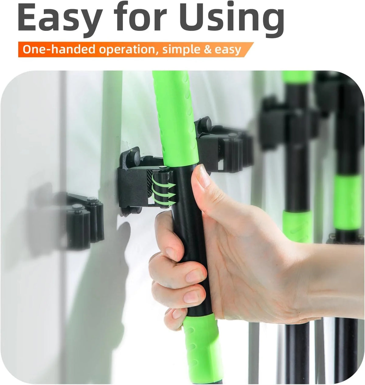 Wall-Mounted Broom and Mop Holders