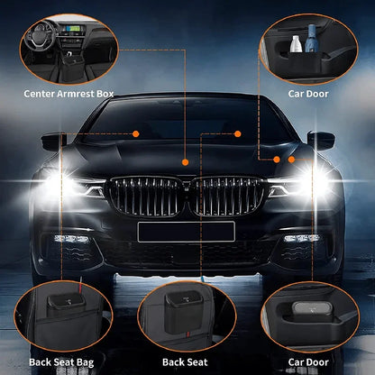 Mini 3Pcs Car Trash Can With Lid Contains