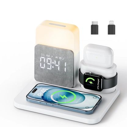 7-in-1 MagSafe Alarm Clock Charger-Wireless Station