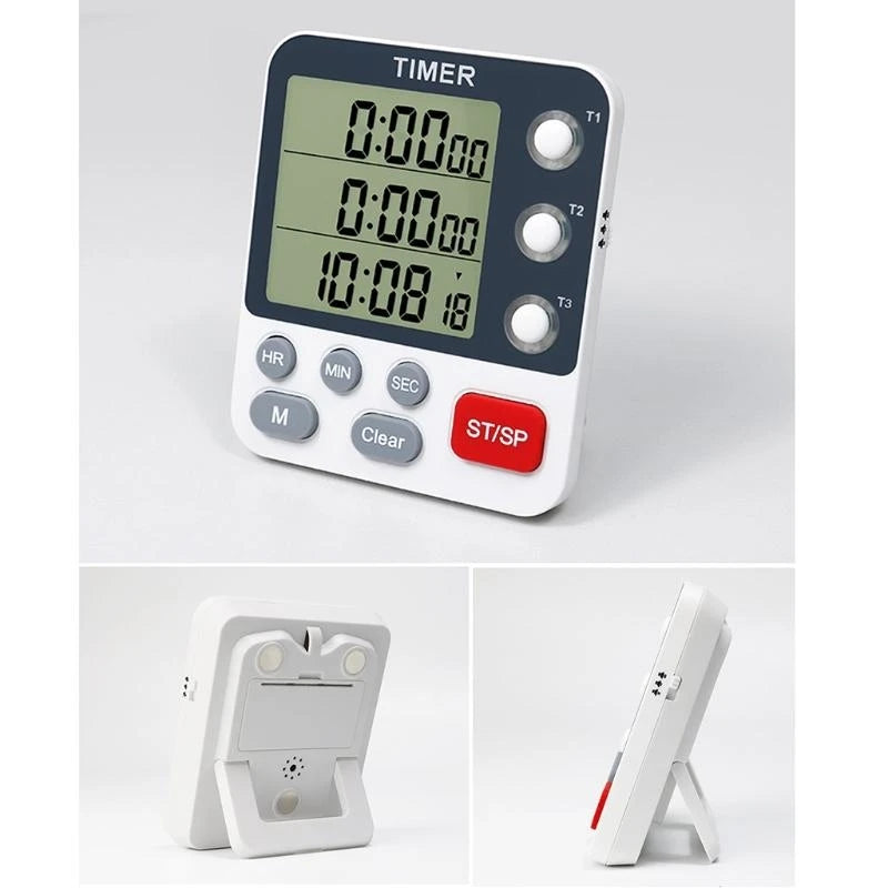 Three-Channel Digital Kitchen Timer