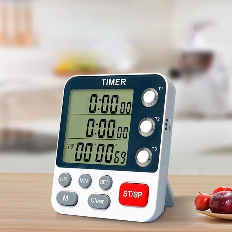 Three-Channel Digital Kitchen Timer