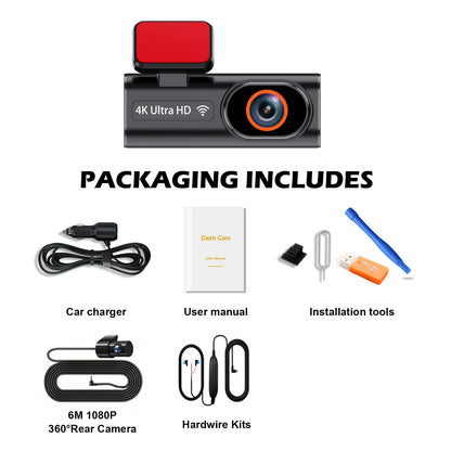 Mini Ultra HD 4K Car Front Dash Cam