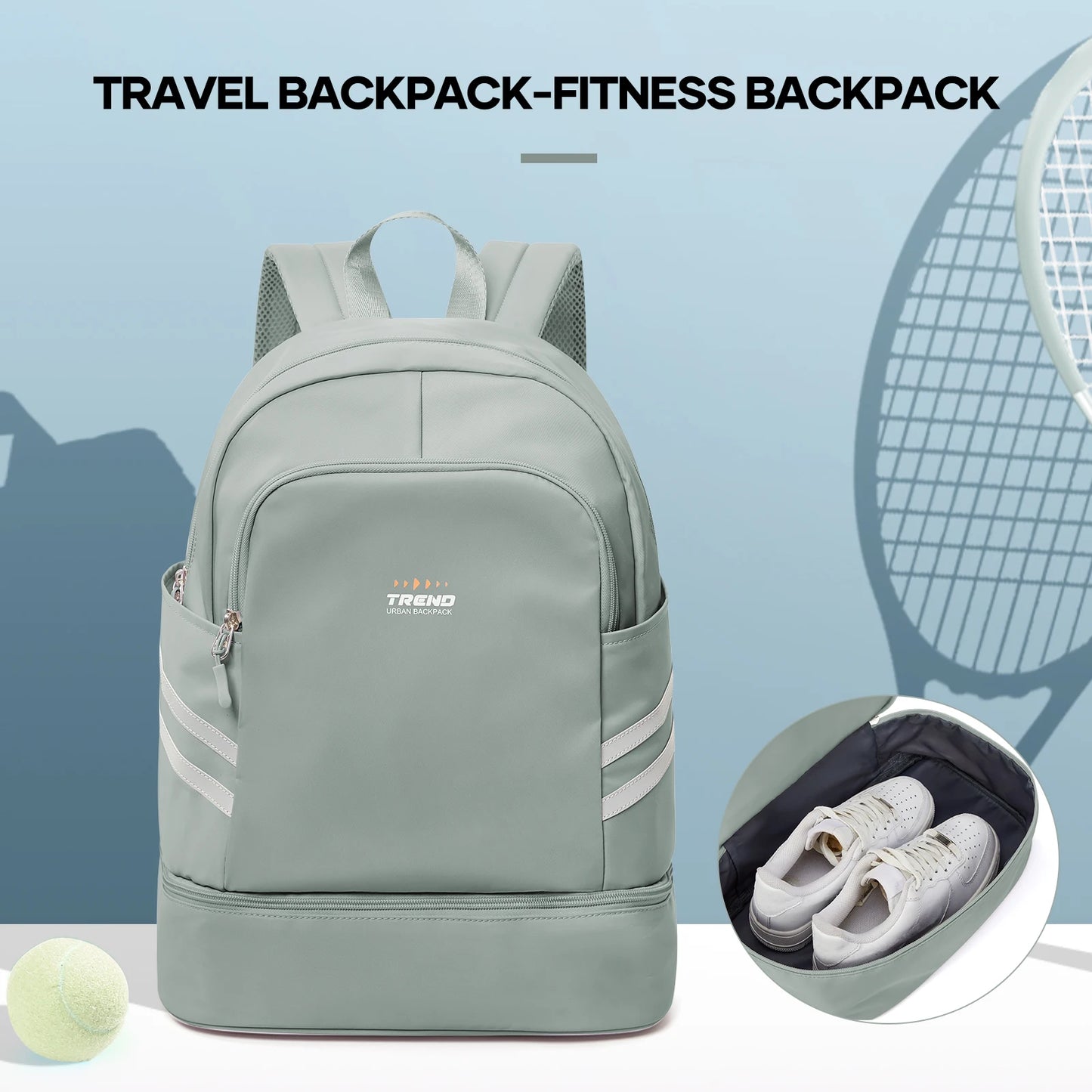 Lightweight Water Resistant Nylon Sport Backpack