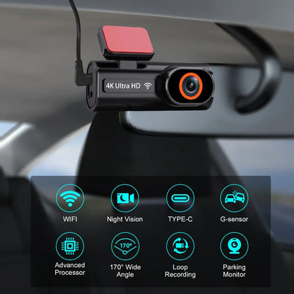 Mini Ultra HD 4K Car Front Dash Cam