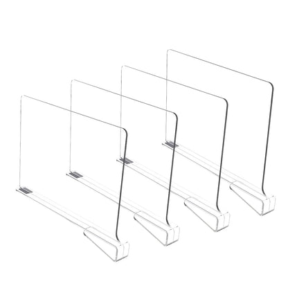 Clear Closet Shelf Dividers