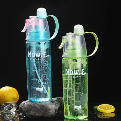 Creative Spray Water Bottle With Straw