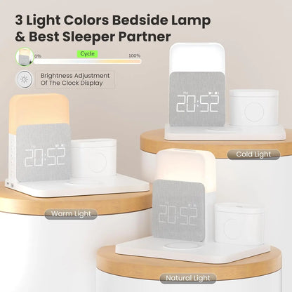 7-in-1 MagSafe Alarm Clock Charger-Wireless Station