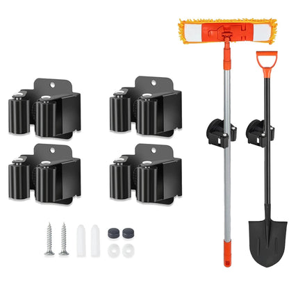 Wall-Mounted Broom and Mop Holders