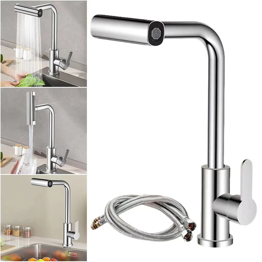 4-Spray Modes Kitchen Stainless Steel Faucet